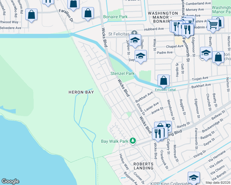map of restaurants, bars, coffee shops, grocery stores, and more near 308 Santa Paula in San Leandro