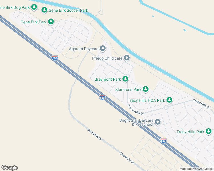 map of restaurants, bars, coffee shops, grocery stores, and more near 6371 Zink House Drive in Tracy
