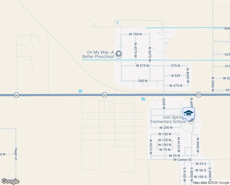 map of restaurants, bars, coffee shops, grocery stores, and more near North 4575 West in Cedar City