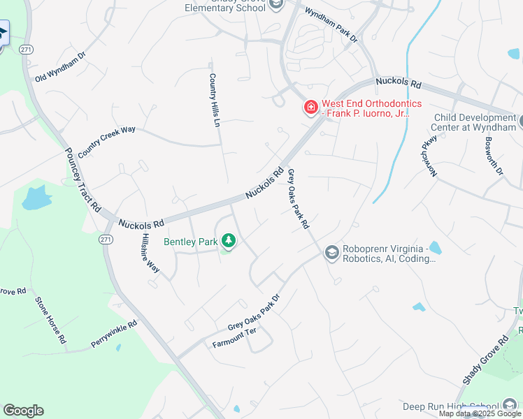 map of restaurants, bars, coffee shops, grocery stores, and more near 5509 Luxford Court in Glen Allen