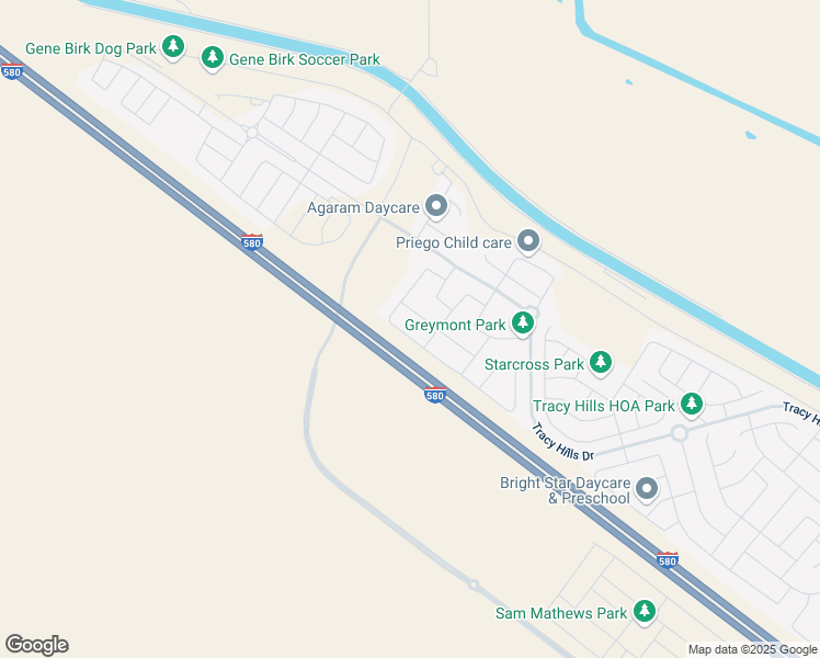 map of restaurants, bars, coffee shops, grocery stores, and more near 6312 Zink House Drive in Tracy