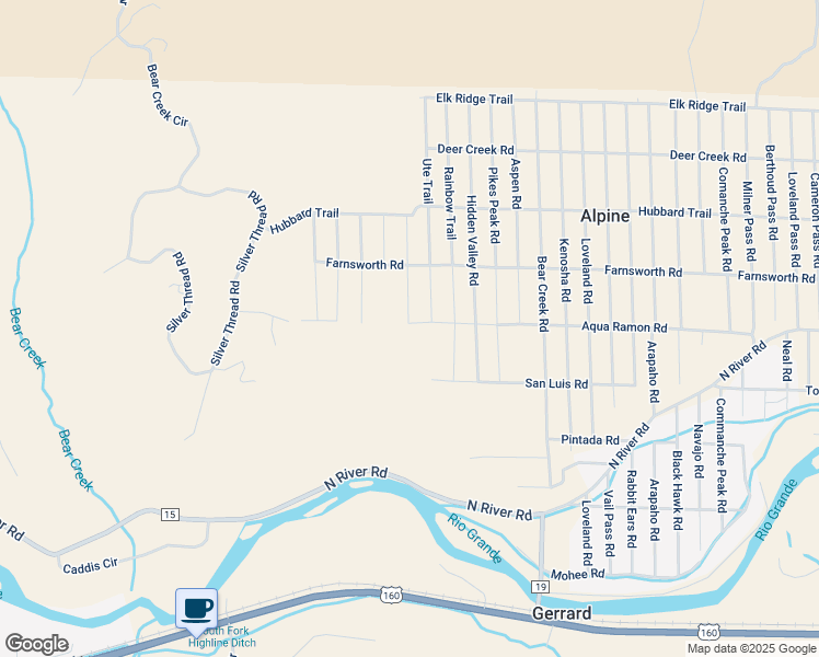map of restaurants, bars, coffee shops, grocery stores, and more near 175-221 Aqua Ramon Rd in South Fork