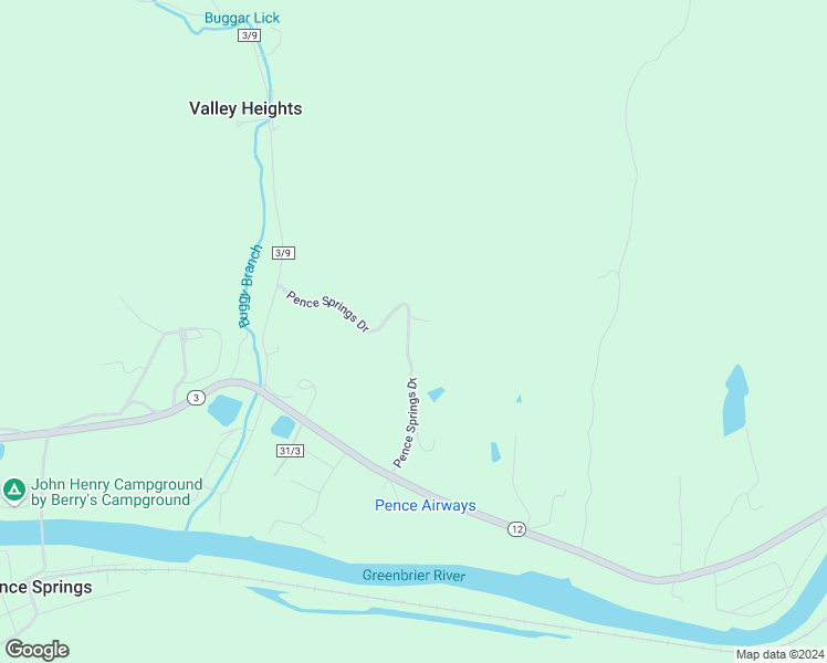 map of restaurants, bars, coffee shops, grocery stores, and more near in Pence Springs