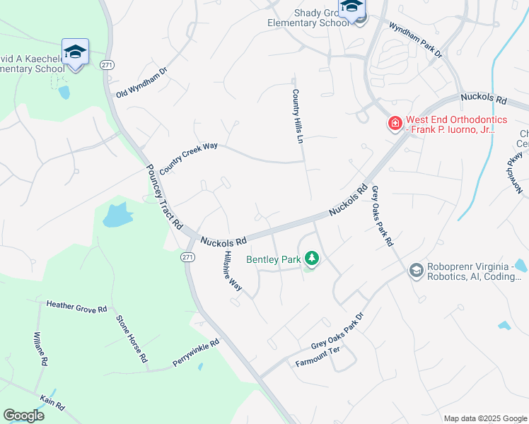 map of restaurants, bars, coffee shops, grocery stores, and more near 12212 Bayswater Court in Glen Allen