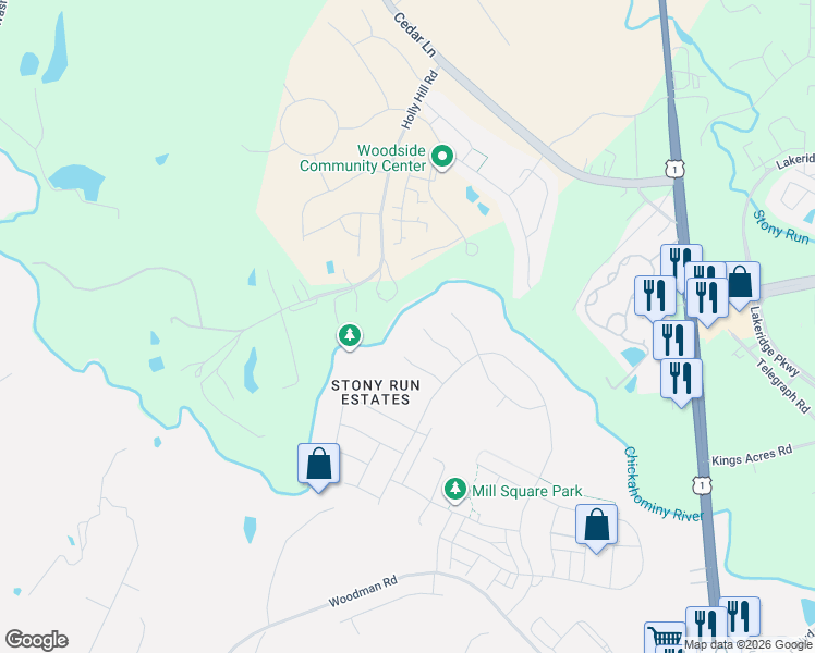 map of restaurants, bars, coffee shops, grocery stores, and more near 10344 Holly Hill Road in Glen Allen