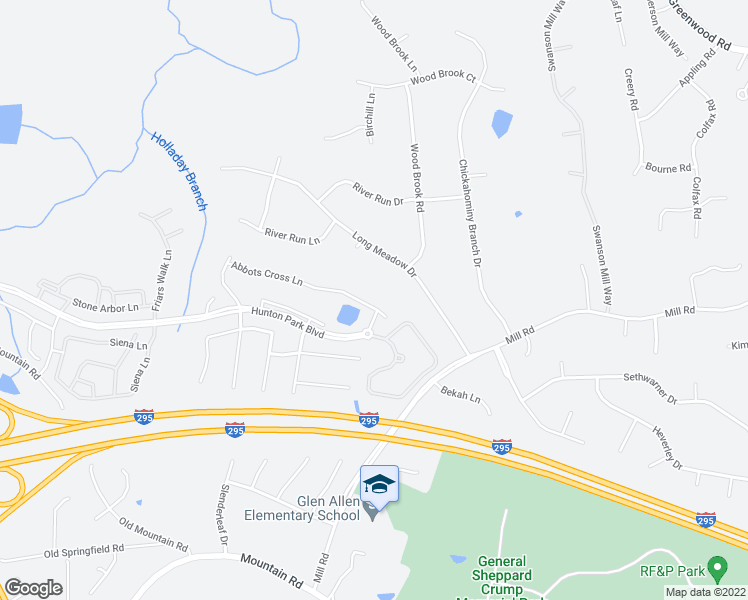 map of restaurants, bars, coffee shops, grocery stores, and more near 11319 Abbots Cross Lane in Glen Allen