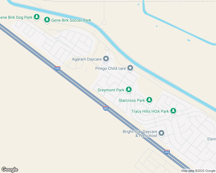 map of restaurants, bars, coffee shops, grocery stores, and more near 6323 Carousel Avenue in Tracy