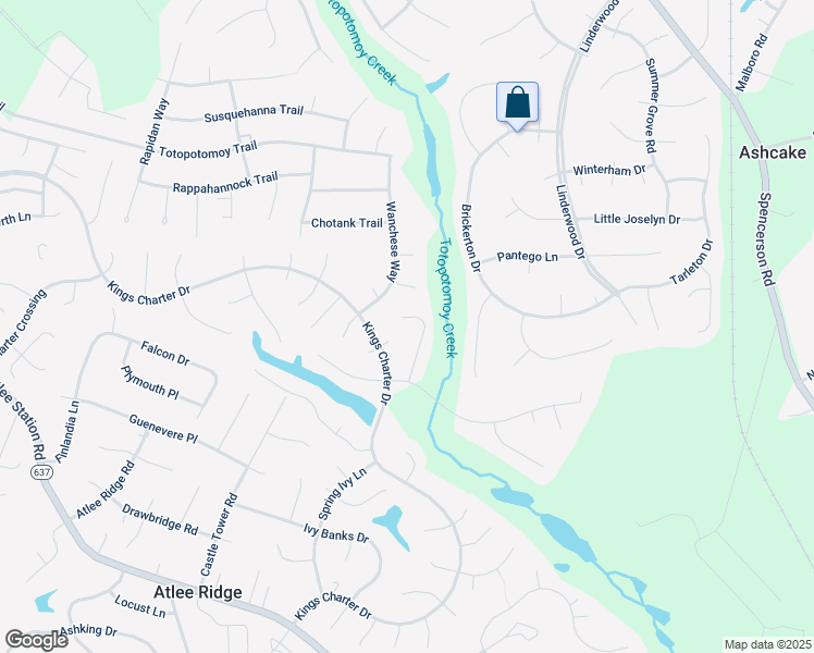 map of restaurants, bars, coffee shops, grocery stores, and more near 10277 Radford Mill Terrace in Mechanicsville