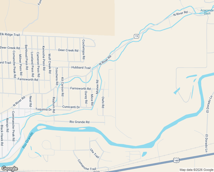 map of restaurants, bars, coffee shops, grocery stores, and more near 1148-1198 Fansworth Road in South Fork