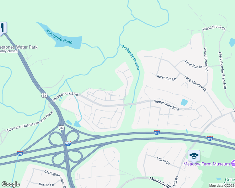 map of restaurants, bars, coffee shops, grocery stores, and more near 3120 Stone Arbor Lane in Glen Allen