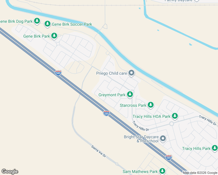 map of restaurants, bars, coffee shops, grocery stores, and more near 6323 Carousel Avenue in Tracy