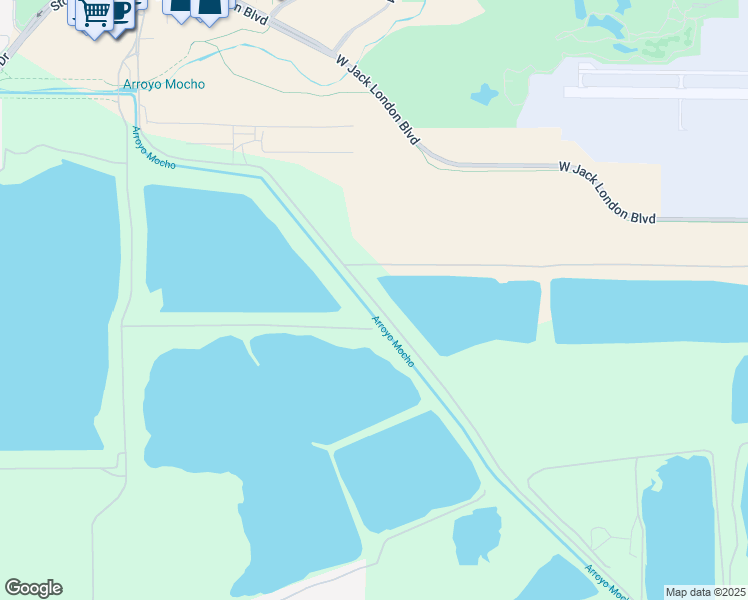 map of restaurants, bars, coffee shops, grocery stores, and more near El Charro Road in Pleasanton