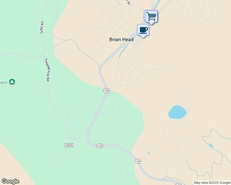 map of restaurants, bars, coffee shops, grocery stores, and more near 651 South Snowflake Lane in Brian Head