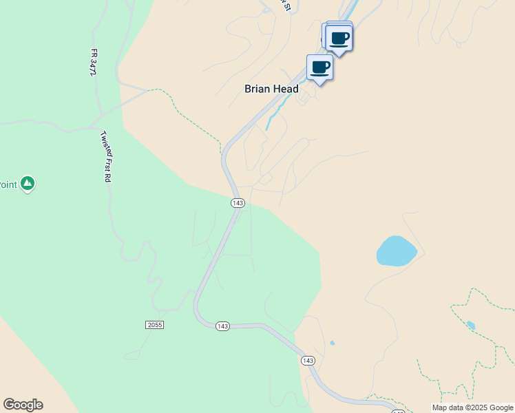 map of restaurants, bars, coffee shops, grocery stores, and more near 651 South Snowflake Lane in Brian Head