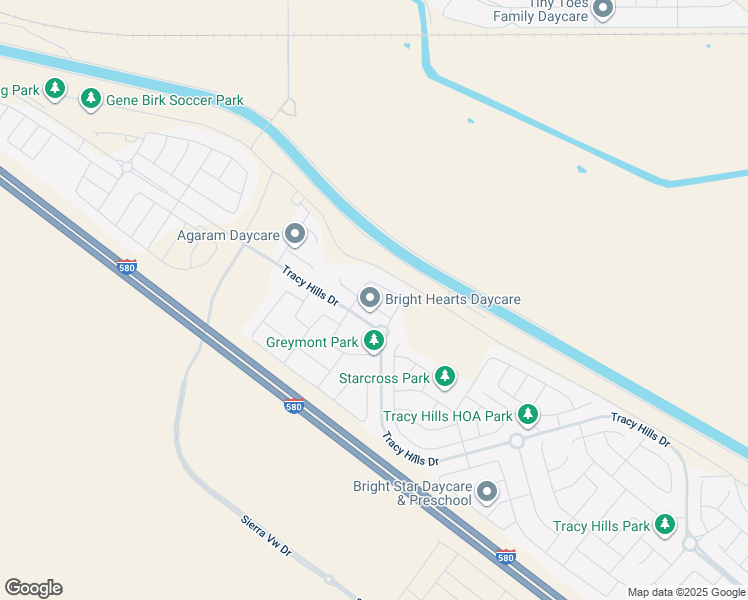 map of restaurants, bars, coffee shops, grocery stores, and more near 5946 Markham Drive in Tracy