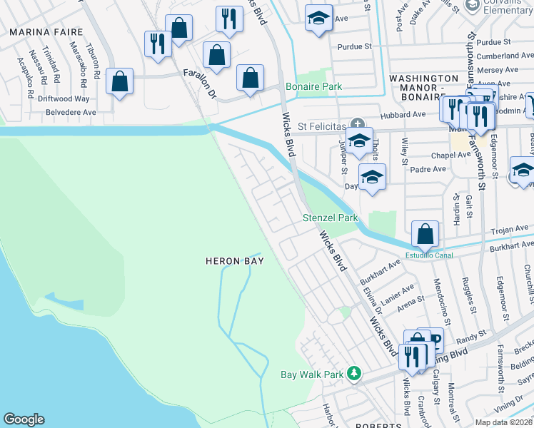 map of restaurants, bars, coffee shops, grocery stores, and more near 15180 Orion Road in San Leandro