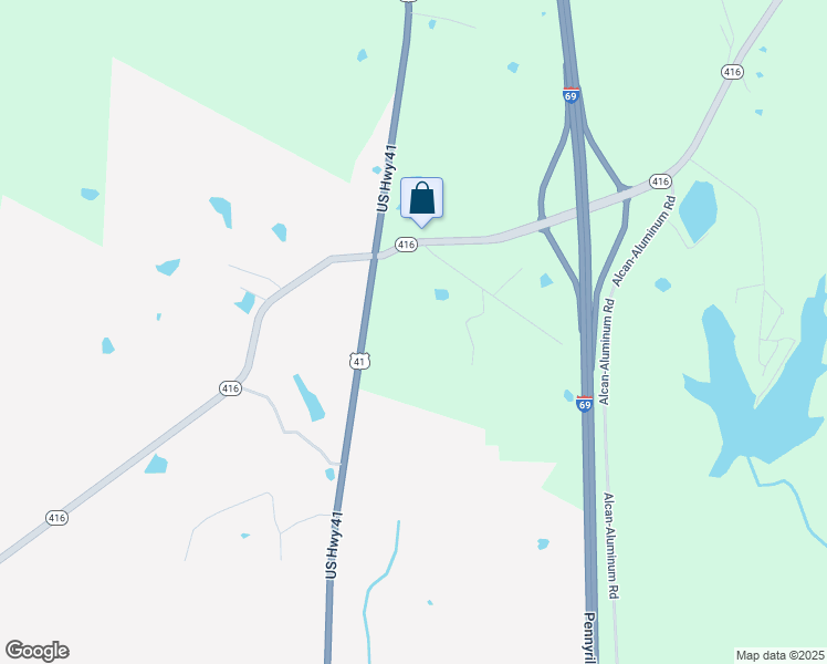 map of restaurants, bars, coffee shops, grocery stores, and more near 13844 U.S. 41 in Robards