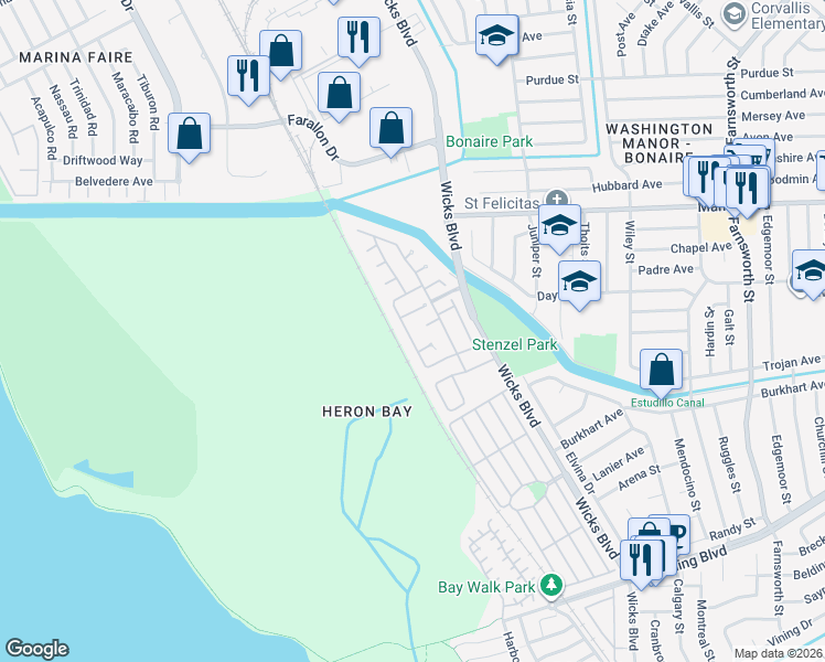 map of restaurants, bars, coffee shops, grocery stores, and more near 15176 Orion Road in San Leandro