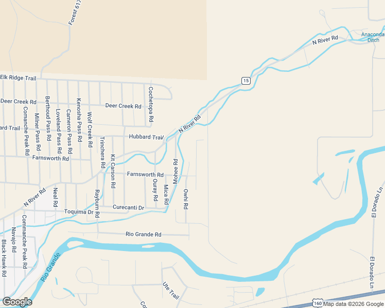 map of restaurants, bars, coffee shops, grocery stores, and more near 311 Red Feather Road in South Fork