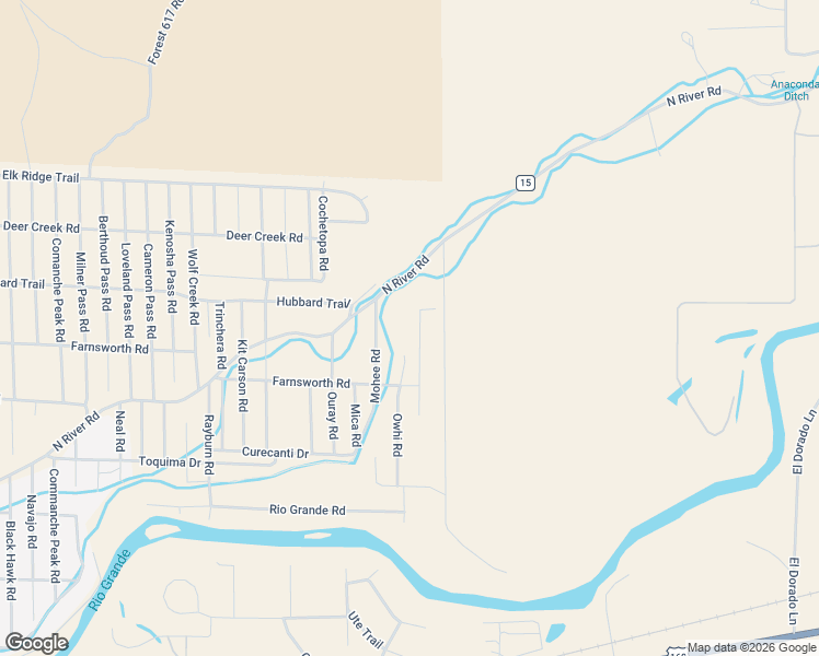 map of restaurants, bars, coffee shops, grocery stores, and more near 311 Red Feather Road in South Fork