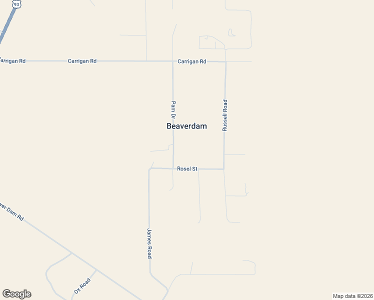 map of restaurants, bars, coffee shops, grocery stores, and more near Pam Drive in Caliente