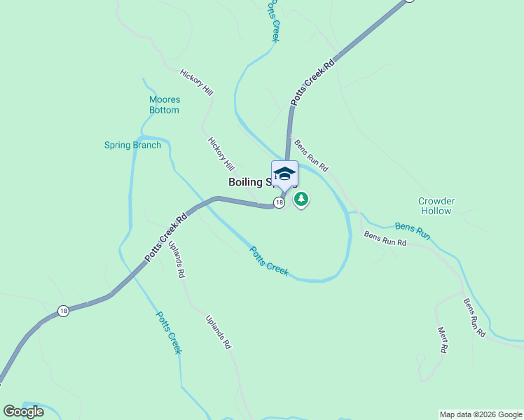 map of restaurants, bars, coffee shops, grocery stores, and more near 5501 Potts Creek Road in Covington