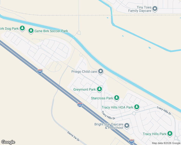 map of restaurants, bars, coffee shops, grocery stores, and more near 5796 Markham Court in Tracy