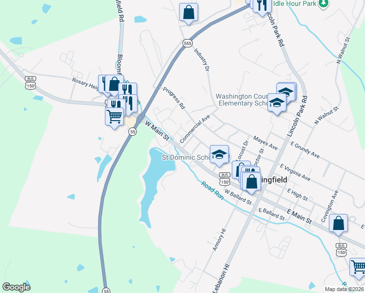 map of restaurants, bars, coffee shops, grocery stores, and more near 100-298 Fieldtown Street in Springfield