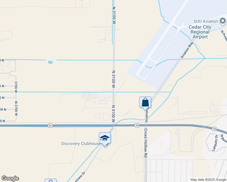 map of restaurants, bars, coffee shops, grocery stores, and more near 800 North Lund Highway in Cedar City
