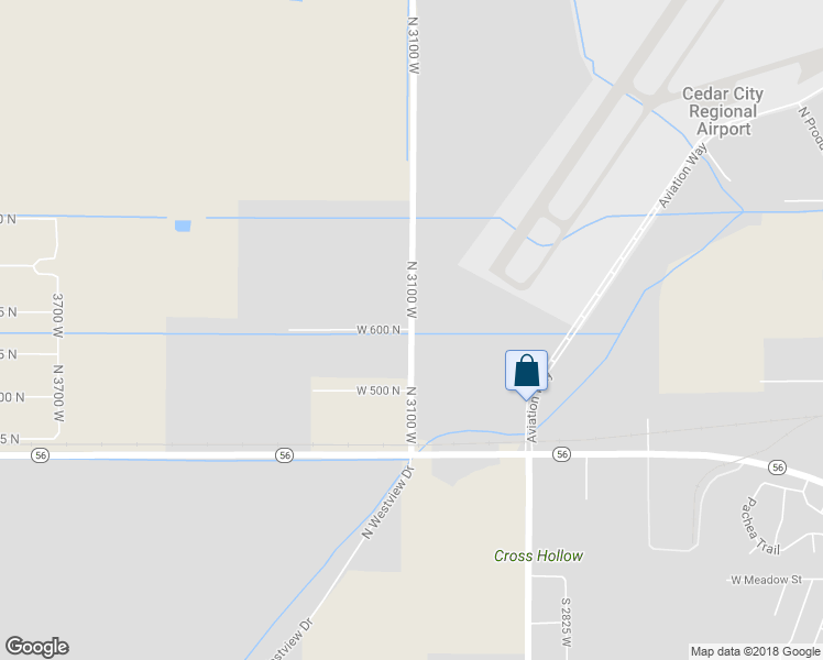 map of restaurants, bars, coffee shops, grocery stores, and more near 3100 West 600 North in Cedar City