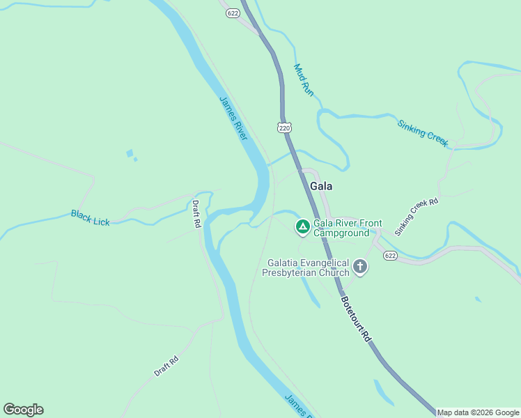 map of restaurants, bars, coffee shops, grocery stores, and more near 15914 Botetourt Road in Eagle Rock