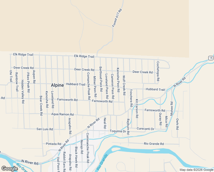 map of restaurants, bars, coffee shops, grocery stores, and more near Loveland Pass Road in Alpine