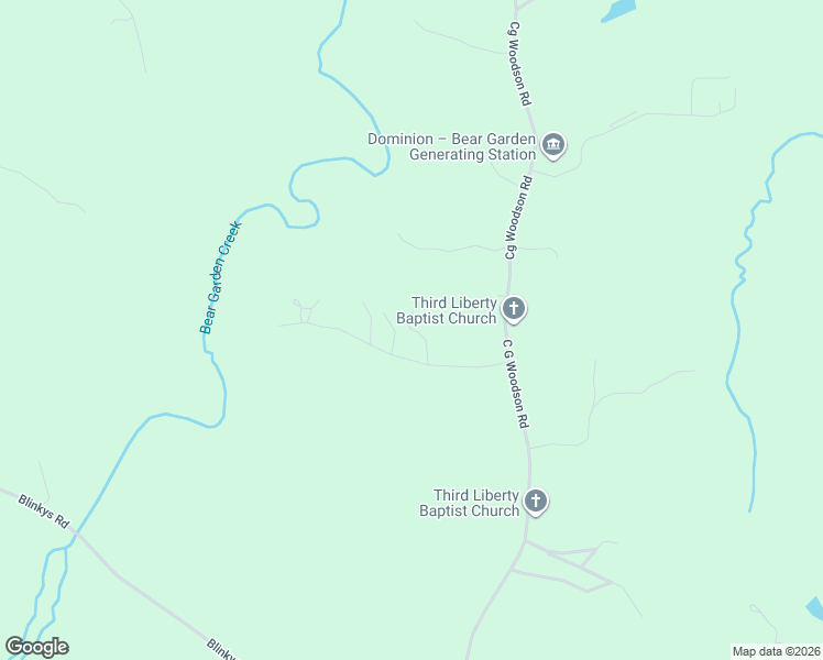 map of restaurants, bars, coffee shops, grocery stores, and more near Rose and Debra Lane in Buckingham County