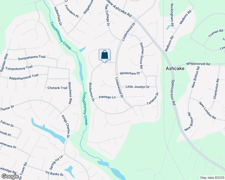 map of restaurants, bars, coffee shops, grocery stores, and more near 9105 Minglewood Lane in Mechanicsville
