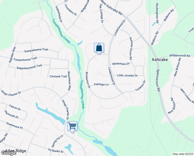 map of restaurants, bars, coffee shops, grocery stores, and more near 10320 Grendel Court in Mechanicsville