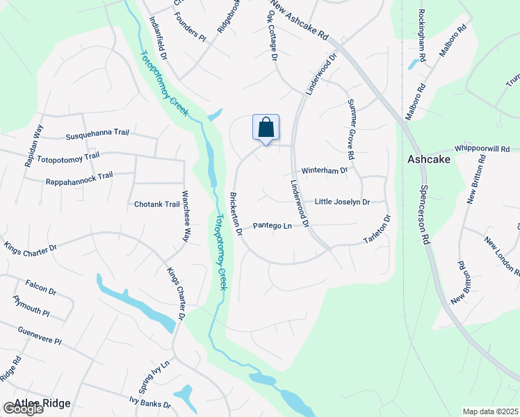 map of restaurants, bars, coffee shops, grocery stores, and more near 10320 Grendel Court in Mechanicsville