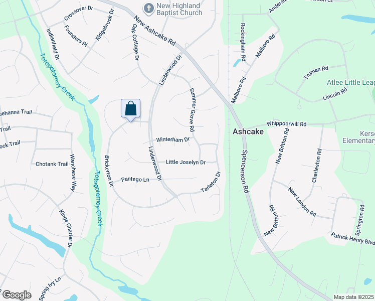 map of restaurants, bars, coffee shops, grocery stores, and more near 10341 Kilby Court in Mechanicsville