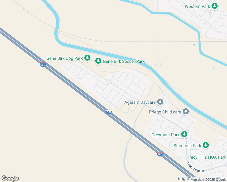 map of restaurants, bars, coffee shops, grocery stores, and more near William Elton "Brownie" Brown Freeway in Tracy