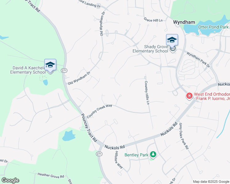 map of restaurants, bars, coffee shops, grocery stores, and more near 5606 Country Creek Terrace in Glen Allen
