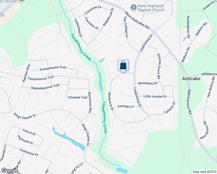 map of restaurants, bars, coffee shops, grocery stores, and more near 10341 Brickerton Drive in Mechanicsville