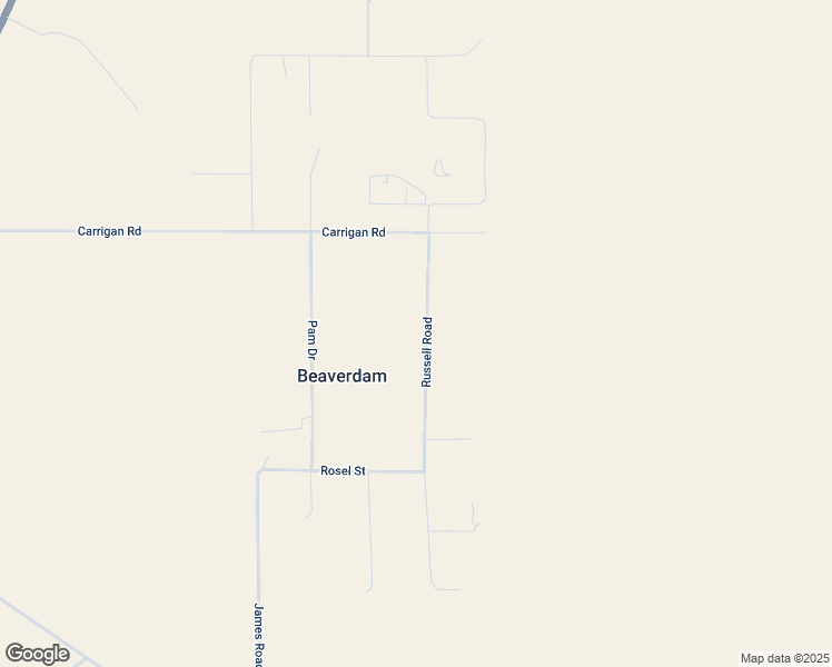 map of restaurants, bars, coffee shops, grocery stores, and more near 6913 Russell Road in Caliente