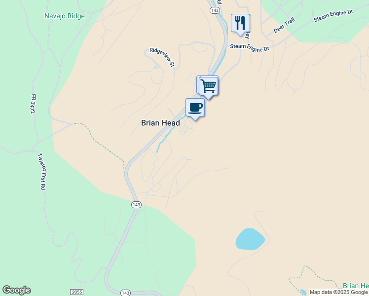map of restaurants, bars, coffee shops, grocery stores, and more near 407 South Vasels Road in Brian Head