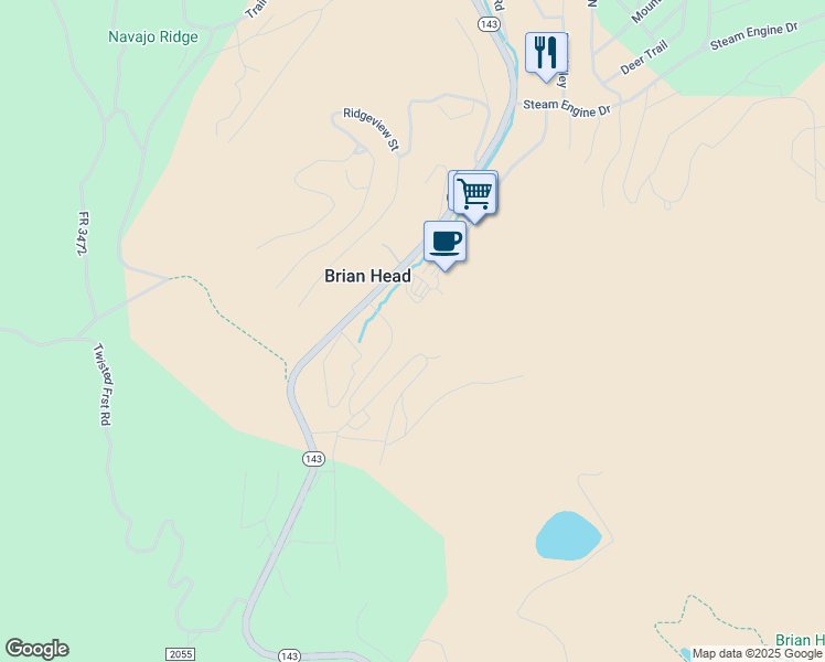 map of restaurants, bars, coffee shops, grocery stores, and more near in Brian Head