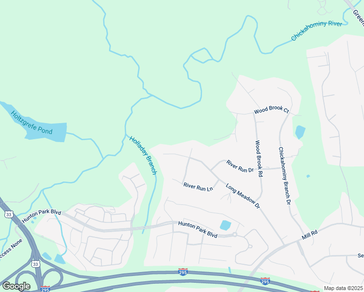 map of restaurants, bars, coffee shops, grocery stores, and more near 11605 Long Meadow Drive in Glen Allen