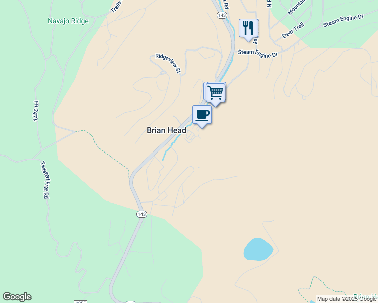map of restaurants, bars, coffee shops, grocery stores, and more near 407 South Vasels Road in Brian Head