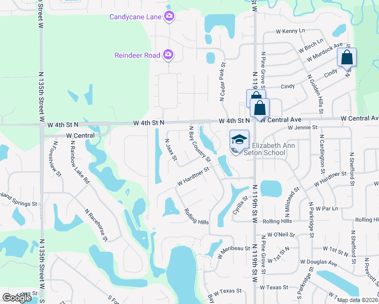 map of restaurants, bars, coffee shops, grocery stores, and more near 12513 West Jennie Street in Wichita