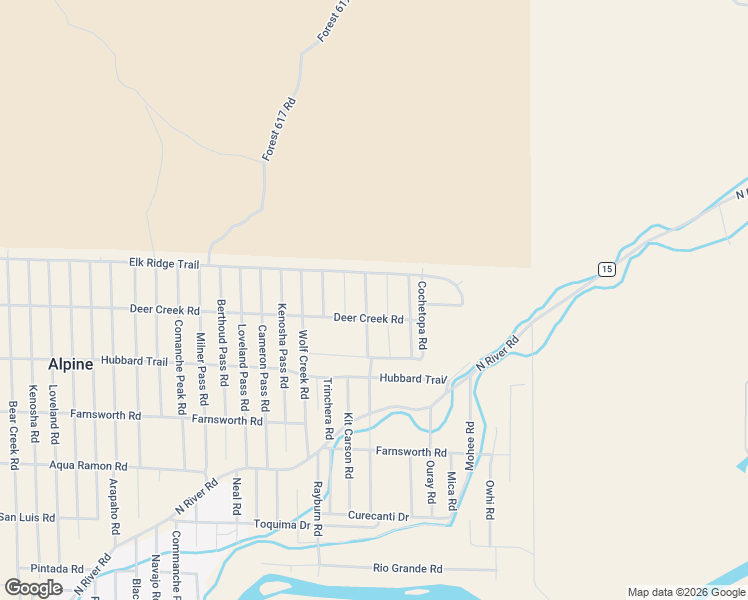 map of restaurants, bars, coffee shops, grocery stores, and more near 547 Kit Carson Road in South Fork