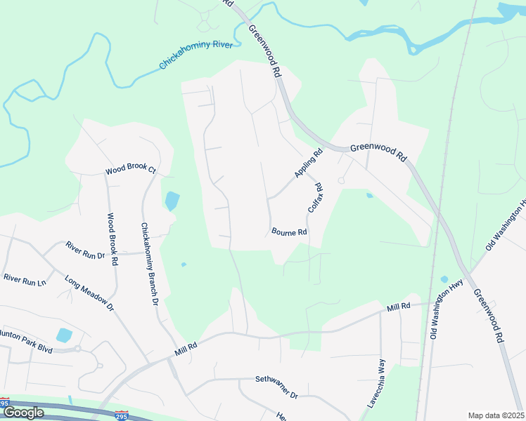 map of restaurants, bars, coffee shops, grocery stores, and more near 11408 Creery Road in Glen Allen