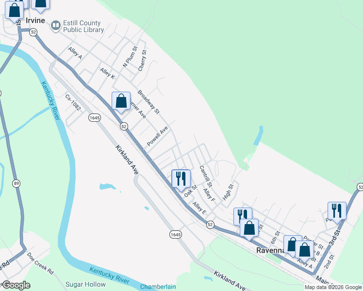 map of restaurants, bars, coffee shops, grocery stores, and more near 417 Broadway Street in Irvine