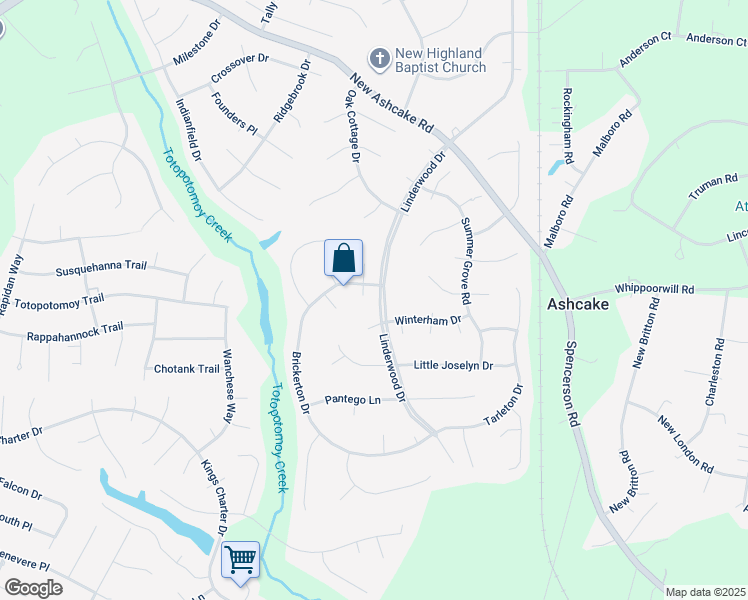 map of restaurants, bars, coffee shops, grocery stores, and more near 10368 Avenel Place in Mechanicsville